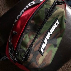 Black pyramid shoulder bag